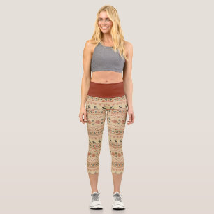 Leggings Capri Motif de rennes de Noël