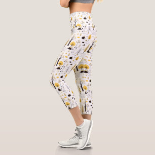 Leggings Capri Motif de scène de Golden Woods