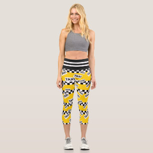 Leggings Capri Motif de taxi jaune de New York