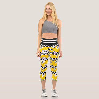 Leggings Capri Motif de taxi jaune de New York