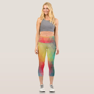 Leggings Capri Motif en verre néon coloré