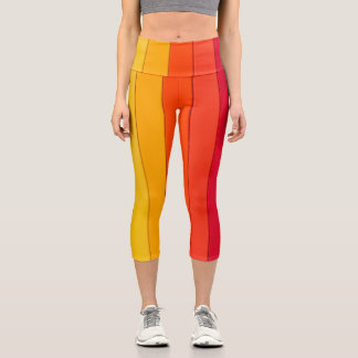 Leggings Capri Motif esthétique de couleur vibrante