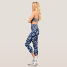 Motif floral Chintz bleu et blanc