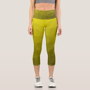 Leggings Capri Motif géométrique dégradé foncé jaune
