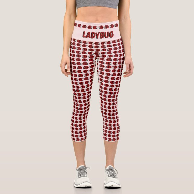 Leggings Capri Motif Ladybug personnalisé (Recto)