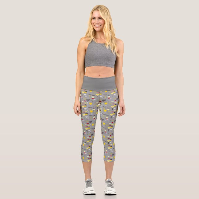 Leggings Capri Motif moderne du milieu du siècle (Recto)