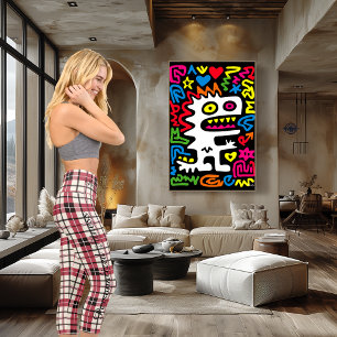 Leggings Capri Motif plat traditionnel rouge et blanc Twist moder