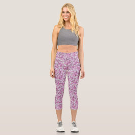 Leggings Capri Motif sans fil Crown Vetch