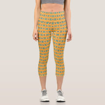 Motif tribal moderne jaune et bleu