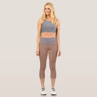 Leggings Capri mousse mocha et polkadot