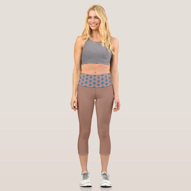 Leggings Capri mousse mocha et polkadot (Recto)