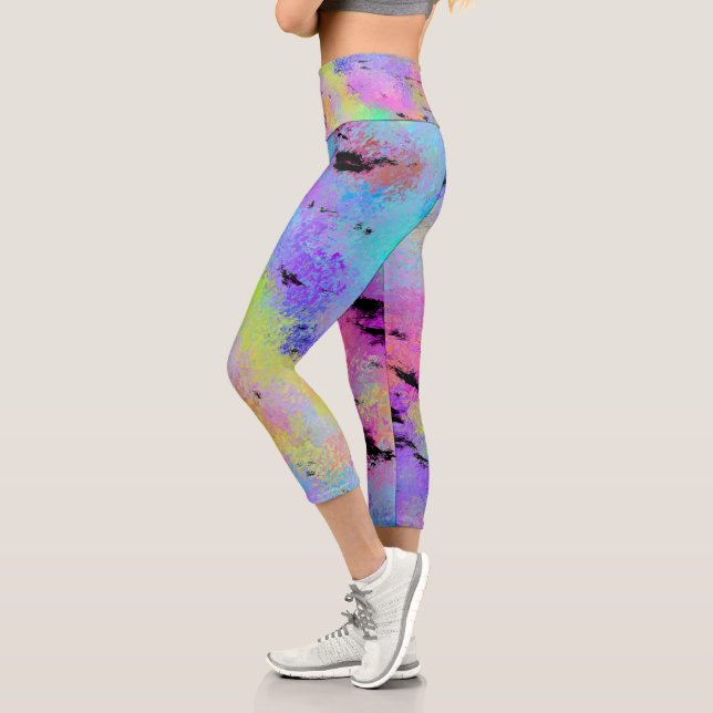 Leggings Capri Multicolor Abstrait (Gauche)
