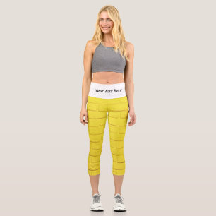 Leggings Capri mur en brique jaune