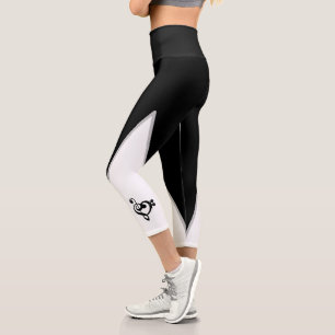 Leggings Capri Musicien Coeur de musique - Treble Bass Clef