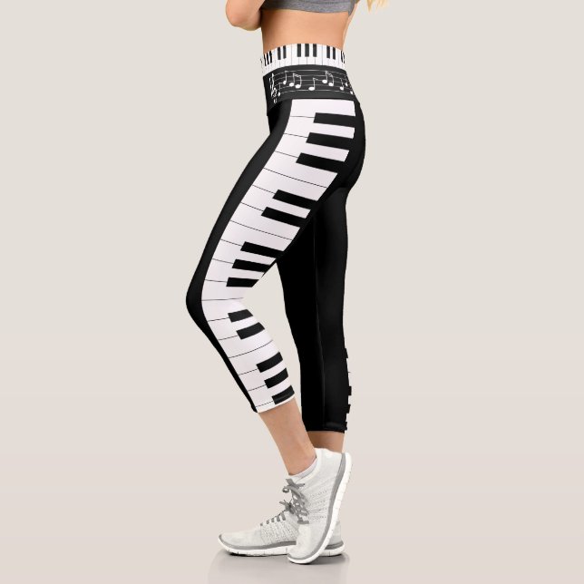 Leggings Capri Musique piano (Gauche)