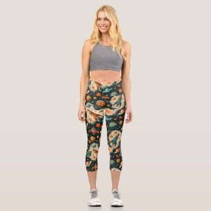 Leggings Capri Navires-fusée vintages pour engins spatiaux Motif 