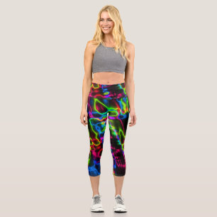 Leggings Capri Neon Bright Capri Yoga Pants