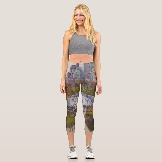 Leggings Capri New York City Skyline et Central Park (Recto)