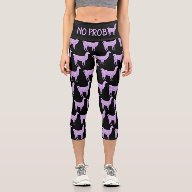 Leggings Capri No Prob Llama lumière violet parties scintillant m (Recto)