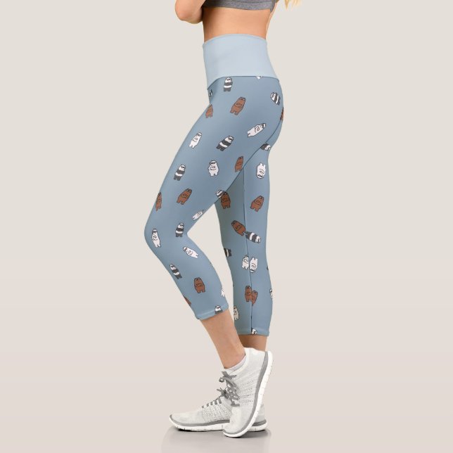 Leggings Capri Nous Ours nu - Ours en verre soleil Motif (Gauche)
