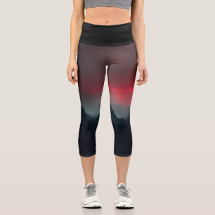 Leggings Capri Nuages brûlants, brouillard et montagnes