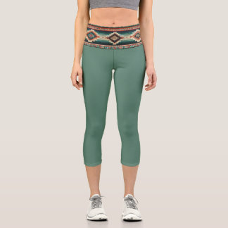 Leggings Capri « OAXACA BAND / MOSS » Capris taille haute 
