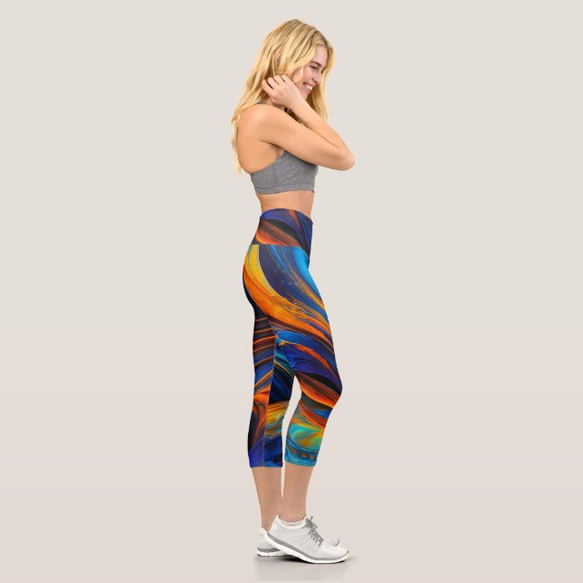 Leggings Capri Ocean Lava "Astralswirl" (Droite)