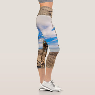 Leggings Capri Oeuvres d'art sur Hokitika Beach, Nouvelle-Zélande