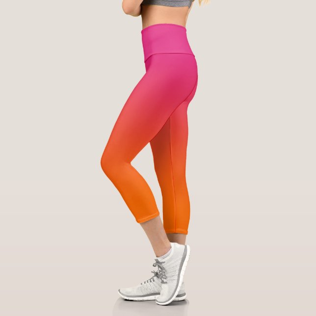 Leggings Capri Ombre rose et orange (Gauche)