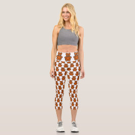 Leggings Capri Ours en peluche Brown