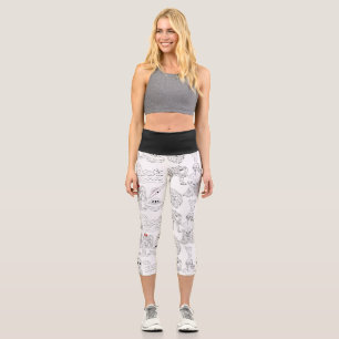 Leggings Capri OVNI, Alien, Bigfoot Cryptid