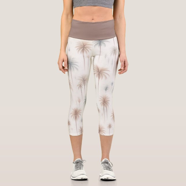 Leggings Capri Palmes de travail des feux (Recto)