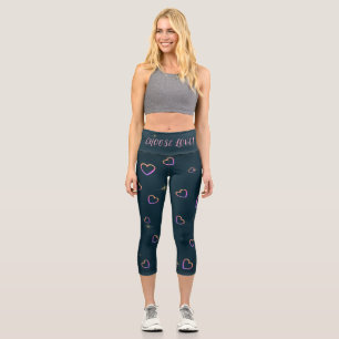 LEGGINGS CAPRI PANIERS DE CAPRI À HAUTE PORTÉE - "AMOUR UNIVERSEL