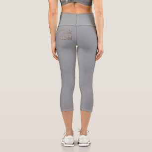 Leggings Capri Pantalon capri gris Pink Steel