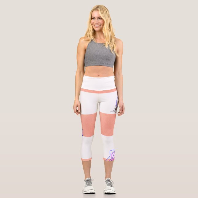 Leggings Capri Pantalon de yoga capri conçu par spirale (Recto)