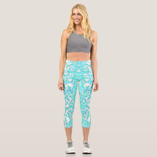 Leggings Capri Pantalon de yoga turquoise