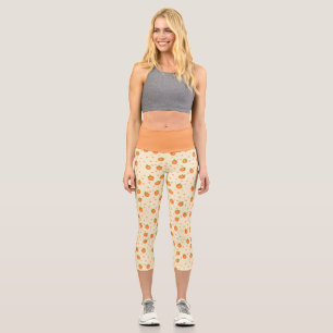 LEGGINGS CAPRI PANTOUFLES DE CAPRI À HAUTE ÉCHELLE - "PEACH COBBL