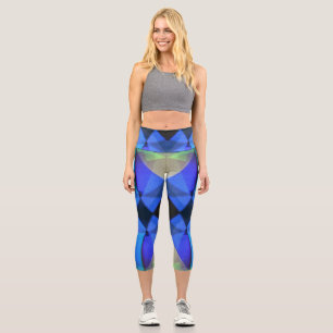 Leggings Capri Papillon bleu