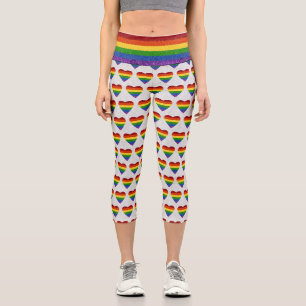 Leggings Capri PARTIES SCINTILLANT du drapeau de la Fierté cardia