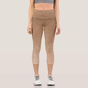 Leggings Capri Parties scintillant en cuivre dégradé Capri Leggin