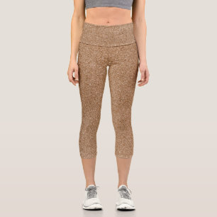 Leggings Capri Parties scintillant en cuivre dégradé Capri Leggin