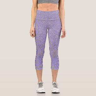 Leggings Capri Parties scintillant Lilac Lavande Chic Mince Verti