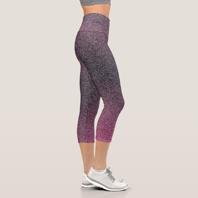 Leggings Capri Parties scintillant rayonnantes de marron foncé Ca (Droite)