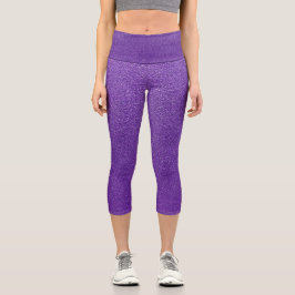 Leggings Capri Parties scintillant violette, Étincelle, Arrière -