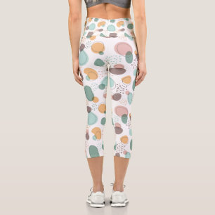 Leggings Capri Pastel Colors Formes bio Motif sans couture