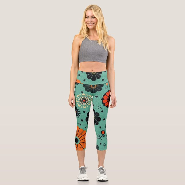 Leggings Capri Pastel Floral (Recto)
