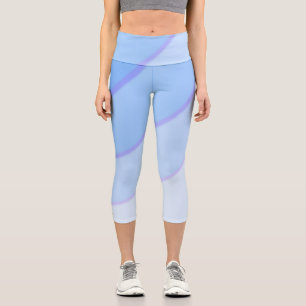 Leggings Capri Pâtel motif à vent ombre bleu