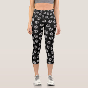 Leggings Capri Patrouilles de Doodle, Paws de Chien, Paws Blanche