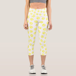 Leggings Capri Patrouilles de Doodle, Paws de Chien, Paws Jaunes