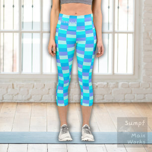Leggings Capri Patters bleus